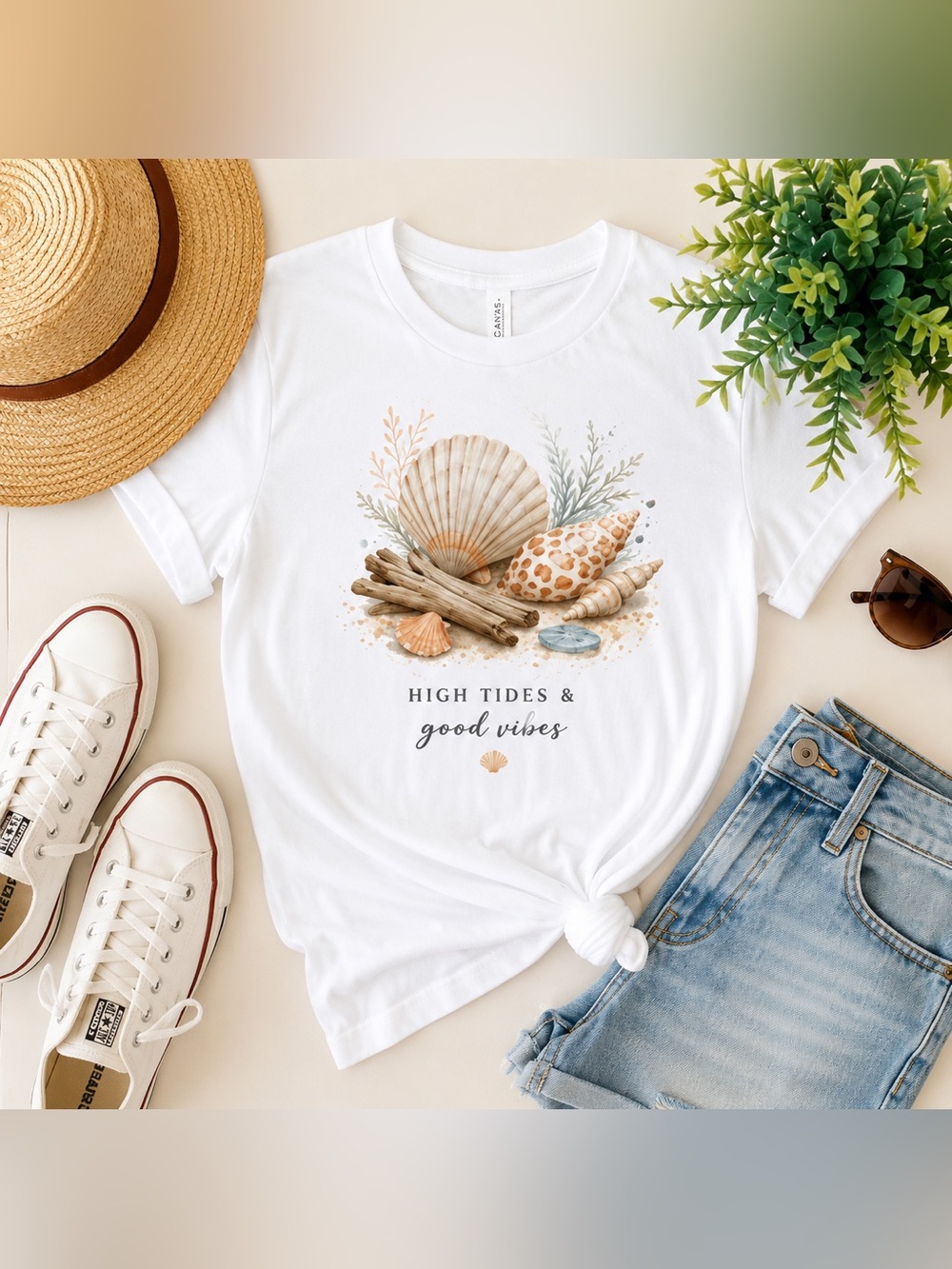 HIGH TIDES & good vibes T-Shirt.